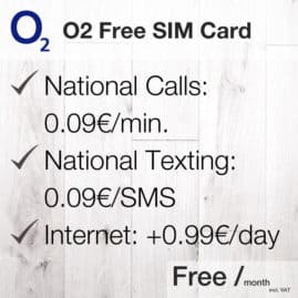 O2 free sim card